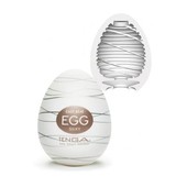 Мастурбатор с рельефом в виде изогнутых линий Tenga Egg Silky, EGG-006