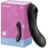 Вакуумный вибростимулятор для клитора и точки G Satisfyer Curvy Trinity 4 черный