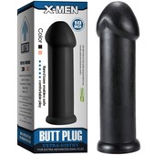Черный фаллоимитатор с ярко выраженной головкой X-Men Butt Plug 26 см